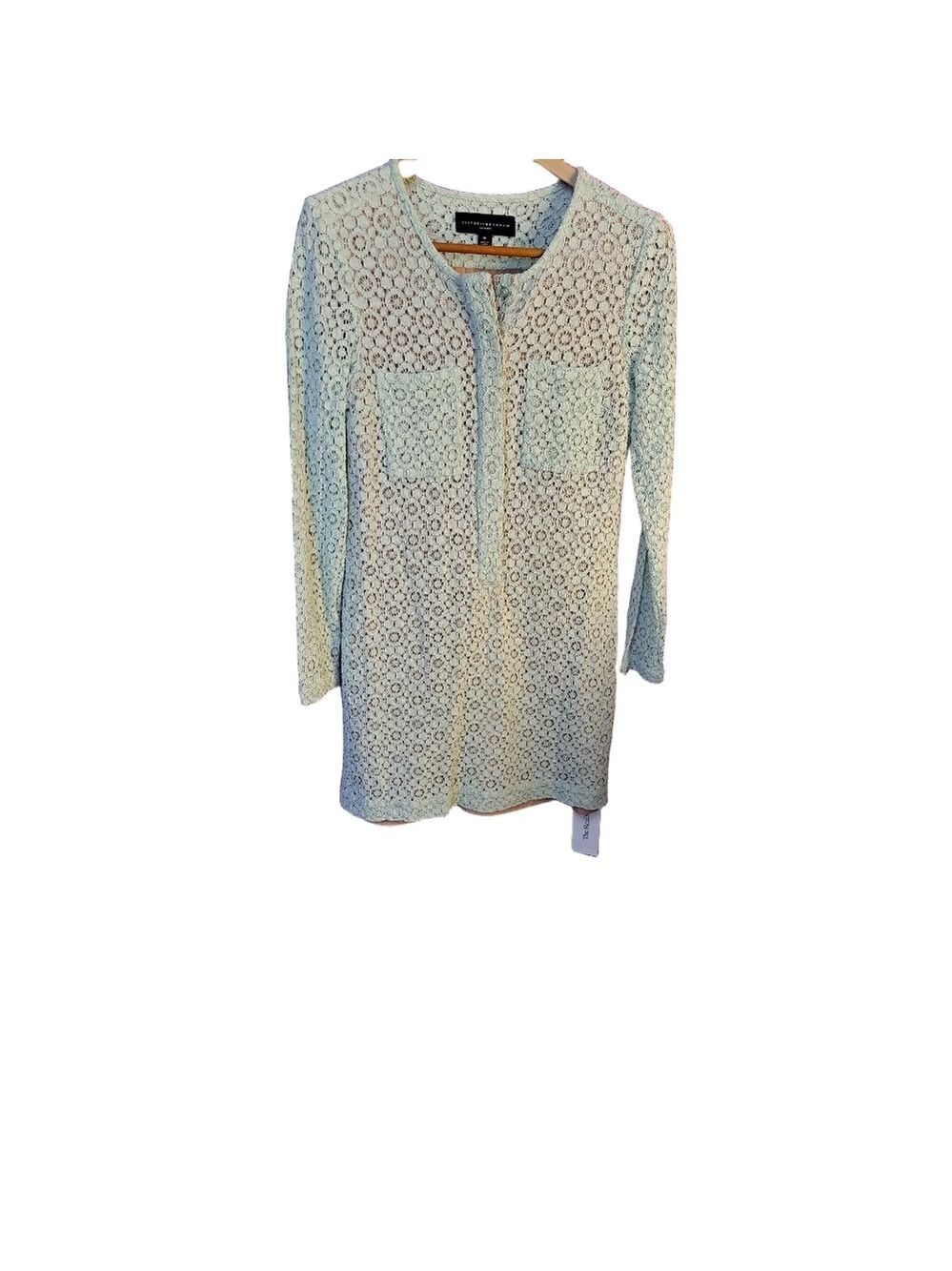 Victoria Beckham Mint Green Lace Dress. Size Medium - Picture 5 of 6